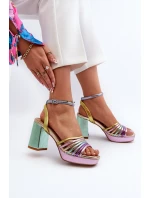 Sandały Damskie Na Słupku D&A CR920 Multikolor