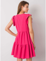 RUE PARIS Ružové šaty s volánmi