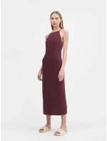 Dámske maxi šaty 4FSS23TDREF050 tmavo fialové - 4F Dámske maxi šaty 4FSS23TDREF050 tmavo fialové - 4F
