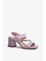 Sandále na podpätku model 196644 Step in style Sandále na podpätku model 196644 Step in style