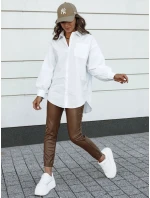 Dámske voskované nohavice BRIAL camel FashionStreet UY2151