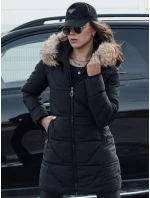 Dámska prešívaná bunda s kožušinou čierna FashionStreet TY4577