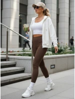Dámske športové legíny hnedé FashionStreet UY2848