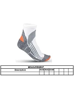 Kariban ProAct PA 035 Bežecké športové ponožky 20.P035 biela/sivá/oranžová Kariban ProAct PA 035 Bežecké športové ponožky 20.P035 biela/sivá/oranžová