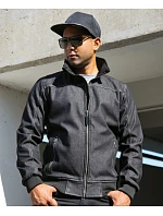 Result R 406X Džínsová 3-vrstvová softshellová bunda typu blouson 30.406X v odtieni washed blue Result R 406X Džínsová 3-vrstvová softshellová bunda typu blouson 30.406X v odtieni washed blue