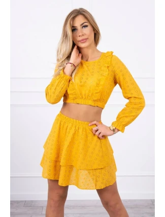 Horčicové boho šaty