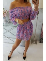 Fialová kvetinová sada