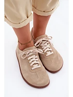 Dámske semišové kožené tenisky Barefoot Zazoo N1243 Beige Dámske semišové kožené tenisky Barefoot Zazoo N1243 Beige