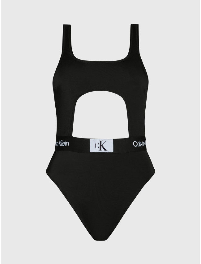 Dámske jednodielne plavky KW0KW02357 BEH black - Calvin Klein