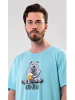 Pánska nočná košeľa s krátkym rukávom Beer and bear Pánska nočná košeľa s krátkym rukávom Beer and bear