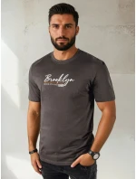 Pánske tmavosivé tričko s potlačou FashionStreet RX5404
