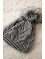 Fleecová čiapka Ela K242 tmavo šedá
