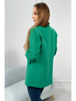 Elegantné sako so zelenými klopami