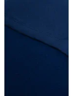 Zateplená mikina s dlhým chrbtom a kapucňou, tmavo modrá