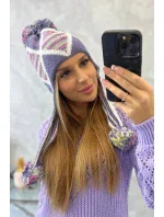 Dámska klapka na uši Eunika K322 fialová Dámska klapka na uši Eunika K322 fialová