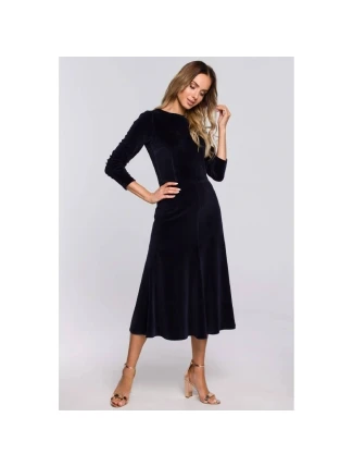 Dámske šaty M557 Tmavo modrá - MOE Dámske šaty M557 Tmavo modrá - MOE