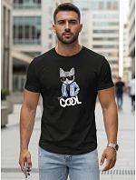 Pánske tričko Stay COOL s potlačou čierne FashionStreet NX5018R Pánske tričko Stay COOL s potlačou čierne FashionStreet NX5018R