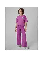 Dievčenské voľné tričko s potlačou 4F 4FJRSS26TTSHF3827-51S