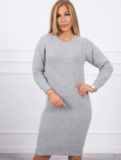 Sveter Pruhované šaty šedé