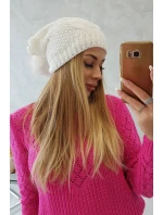 Fleecová čiapka Sandra K210 biela