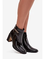 Lakované čižmy Dorelia D8257 black - Sweet Shoes Lakované čižmy Dorelia D8257 black - Sweet Shoes