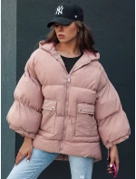 Dámska prešívaná oversize bunda s kapucňou PARIMA ružová FashionStreet TY4480 Dámska prešívaná oversize bunda s kapucňou PARIMA ružová FashionStreet TY4480