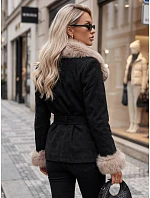 Dámska bunda s odnímateľnou kožušinou, čierna, FashionStreet TY5850 Dámska bunda s odnímateľnou kožušinou, čierna, FashionStreet TY5850