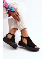 Zazoo 2914 Dámske semišové sandále Black Zazoo 2914 Dámske semišové sandále Black