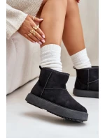 Dámske tenisky na platforme Eco Suede Black Atteria Dámske tenisky na platforme Eco Suede Black Atteria