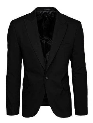 Pánske jednoradové sako čierne FashionStreet MX0616