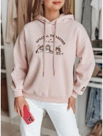 Dámske Plus veľkosť mikina SPECIAL KITTY ružová FashionStreet BY1511