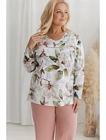 Pyžamo Taro 3652 Denisa, s dlhými rukávmi, veľkosti 2XL–4XL, Z26
