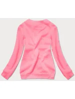 Svetloružová dámska tepláková mikina so sťahovacími lemami (W01-20)