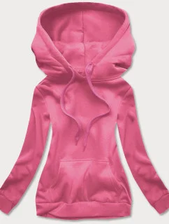 Tmavo ružová dámska tepláková mikina (W02-19)