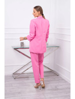Elegantná súprava saka a nohavíc v ružovej farbe