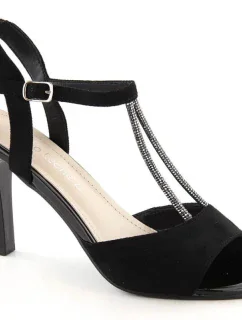 Čierne semišové sandále Sergio Leone W SK438