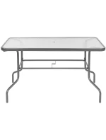 SET ZÁHRADNÉHO NÁBYTKU STÔL 4 STOLIČKY A SLNEČNÍK SIVÝ SET ZÁHRADNÉHO NÁBYTKU STÔL 4 STOLIČKY A SLNEČNÍK SIVÝ