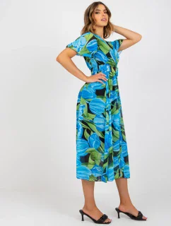 Šaty DHJ SK 15967.54P čierna a modrá