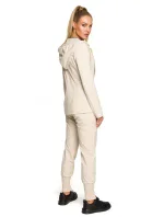 Dámska bunda s kapucňou a jedným gombíkom M691 sand - MOE Dámska bunda s kapucňou a jedným gombíkom M691 sand - MOE