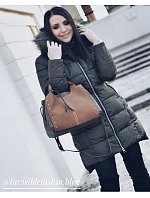 Dámska prešívaná zimná bunda s kapucňou Old Pink (7702) Dámska prešívaná zimná bunda s kapucňou Old Pink (7702)