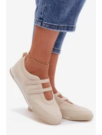 Sportovní dámské baleríny s pásky Béžové Farvessa