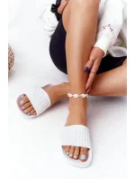 Dámské pantofle Big Star - bílé