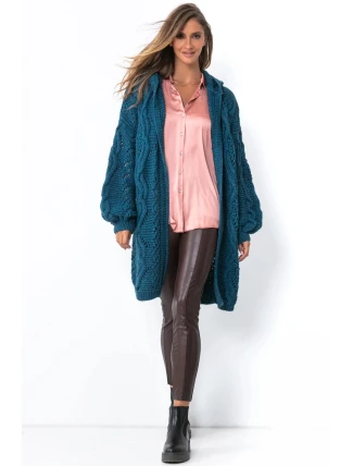 Dámsky kardigan F1493 tm. modrý - Fobya Dámsky kardigan F1493 tm. modrý - Fobya