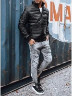 Pánska prechodná prešívaná bunda čierna FashionStreet TX3270z Pánska prechodná prešívaná bunda čierna FashionStreet TX3270z