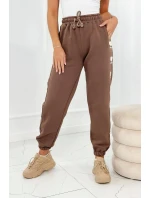 Bavlnené nohavice Amour mocca Bavlnené nohavice Amour mocca
