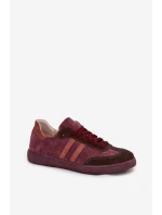 Zazoo N1068 Dámske semišové nízke tenisky Burgundy Zazoo N1068 Dámske semišové nízke tenisky Burgundy