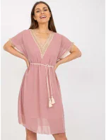 Šaty DHJ SK 1508.12 svetlo ružová