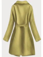 Minimalistický dámsky kabát v olivovej farbe (747ART)