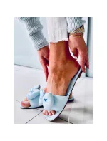 Dámske šľapky s mašľou H47 Svetlo modrá - Sixth Sens Dámske šľapky s mašľou H47 Svetlo modrá - Sixth Sens