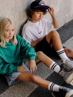 Dámske ponožky s prúžkami